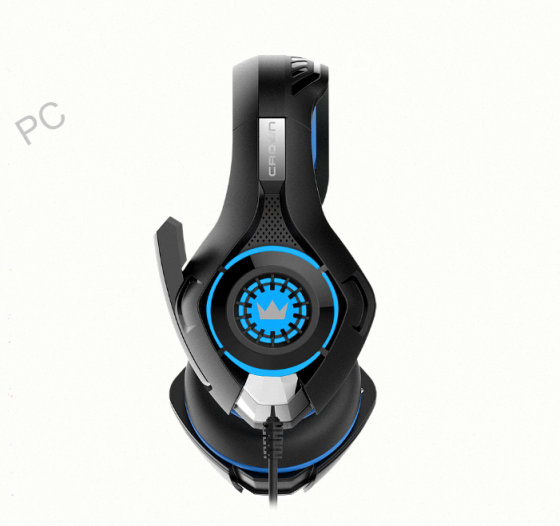 Игровые Наушники Проводные с Микрофоном Crown Micro Cmgh-101t чёрный/синий - арт:2387 Макеевка