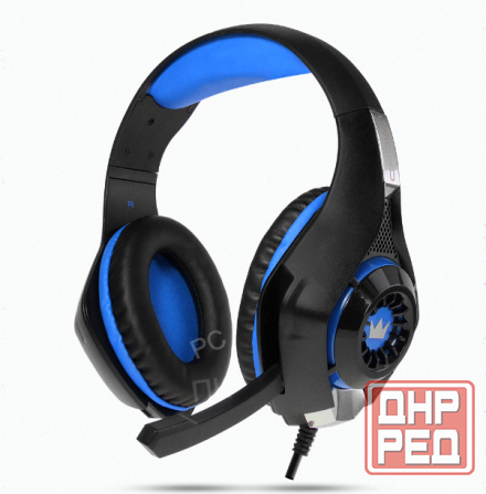 Игровые Наушники Проводные с Микрофоном Crown Micro Cmgh-101t чёрный/синий - арт:2387 Макеевка - изображение 1