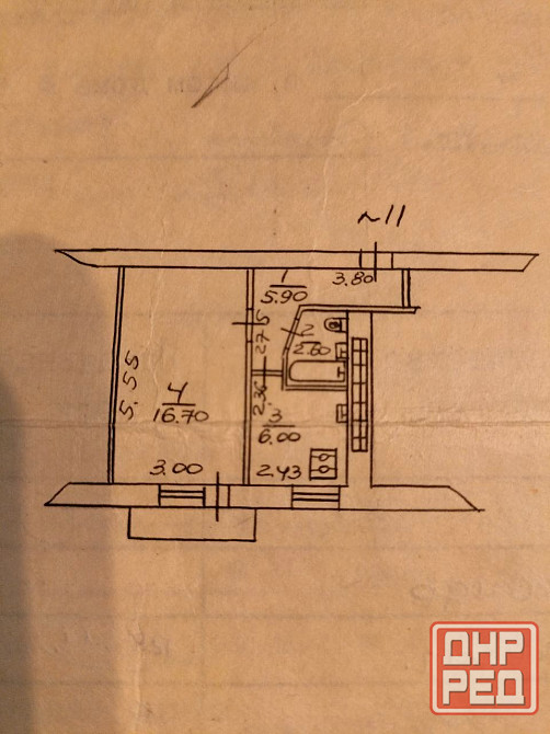 1-к. квартира, 32 м², 3/4 эт. Донецк - изображение 7