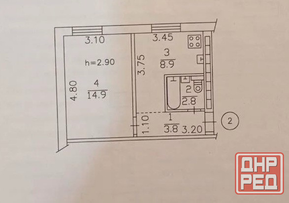 Продаётся 1-но комнатная квартира в Кировском р-не ул. Бирюзова Донецк - изображение 1