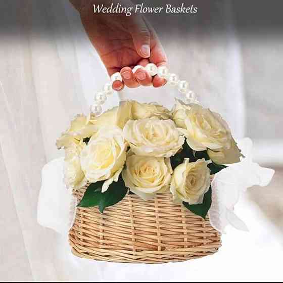 Плетеная корзинка для цветов маленькая Донецк