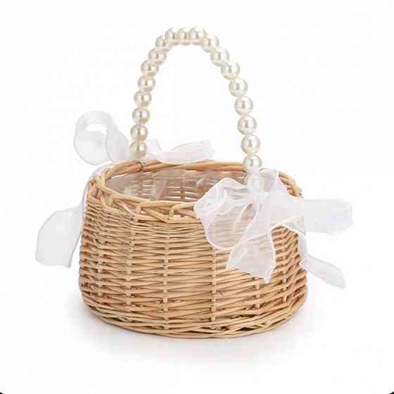 Плетеная корзинка для цветов маленькая Донецк