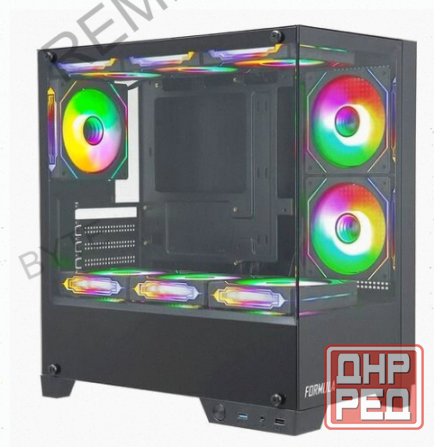 Корпус Matx Formula Crystal z1m, Mini-tower, Без бп, Черный [cristal z1m] - арт:8505 Донецк - изображение 1