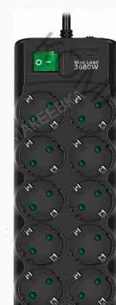 Сетевой Фильтр Sven sf-10e-16 3680 вт, 10 Розеток, 3 м, Черный - арт:1430 Донецк