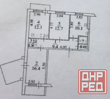 Продаётся 3-х комн. квартира 70,7 кв.м. Мариуполь - изображение 9