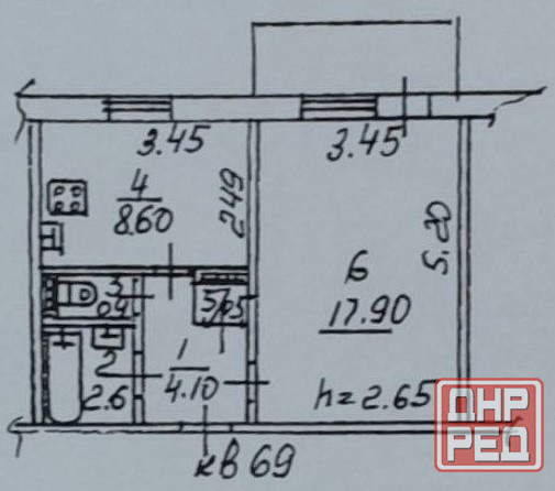 1-к. квартира, 35,7 м², Донецк - изображение 4