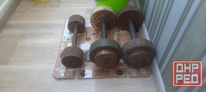 Гантели, блины к штанге и гантелям, гриф Донецк - изображение 1