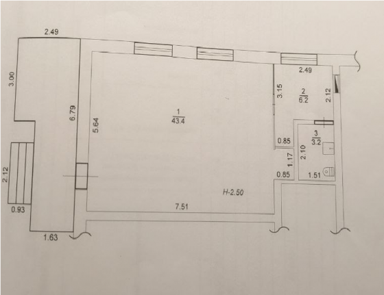 Продается магазин г.Кировское 79м2 Кировское