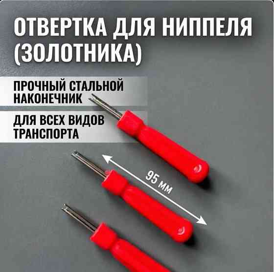 Отвертка для монтажа ниппеля, ключ для золотника, экстрактор для снятия и установки ниппеля Москва