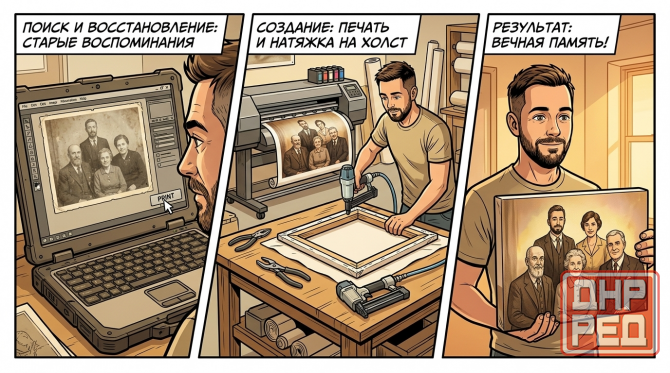 Печать на холсте в Донецке | Портрет по фото от Игоря Арт Донецк - изображение 1