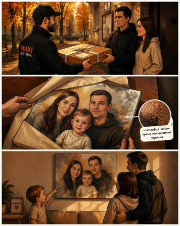 Портрет по фото в Макеевке - бесплатная доставка до почты Макеевка