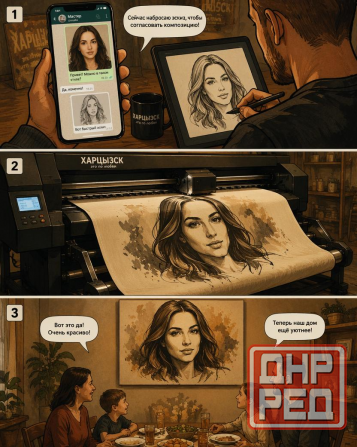 Картина по фотографии в Харцызске изготовление 2-3 дня Харцызск - изображение 1