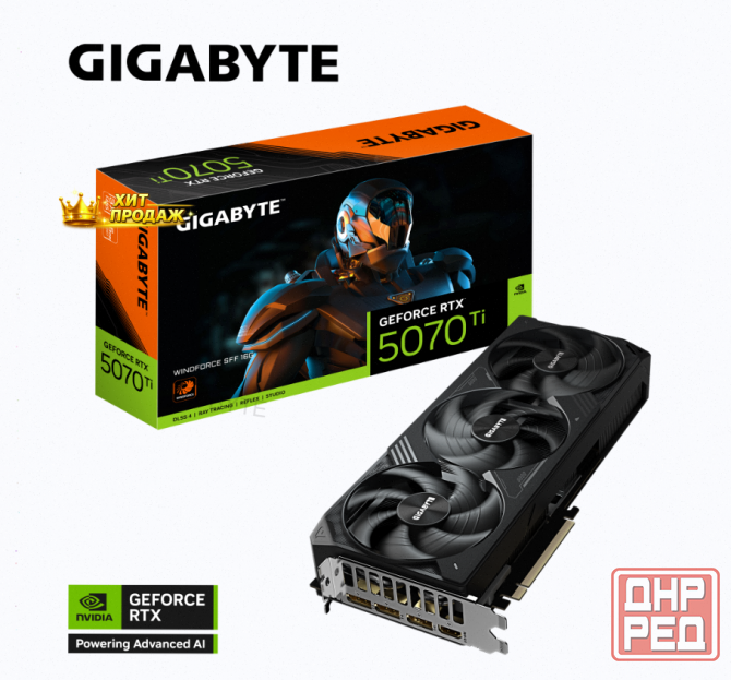 Видеокарта Gigabyte Geforce Rtx 5070 ti Windforce Sff 16gb (gv-n507twf3-16gd) - арт:8725 Макеевка - изображение 1