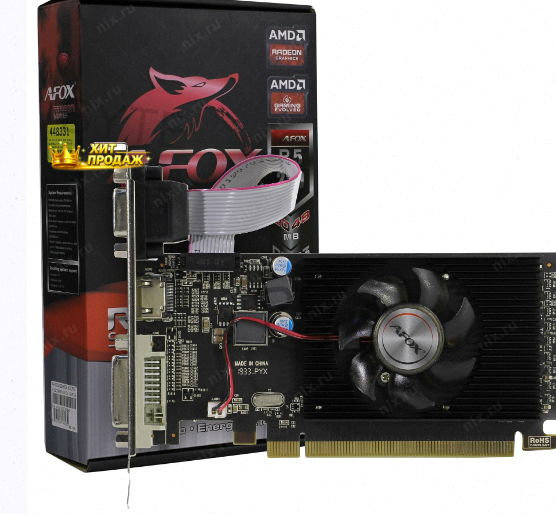 Видеокарта Afox Radeon r5 230 2048mb lp Single Fan (afr5230-2048d3l5) - арт:4587 Макеевка