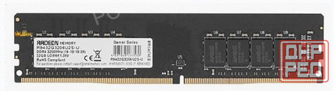 Оперативная Память Dimm Ddr4 Amd 32гб 3200 Мгц cl16 r9432g3206u2s-u - арт:6188 Макеевка - изображение 1