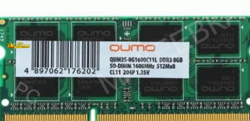 Оперативная Память so-dimm Qumo 8gb Ddr3-1600 (qum3s-8g1600c11l) - арт:7829 Макеевка