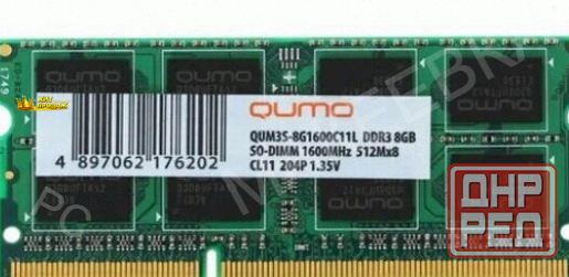 Оперативная Память so-dimm Qumo 8gb Ddr3-1600 (qum3s-8g1600c11l) - арт:7829 Макеевка - изображение 1