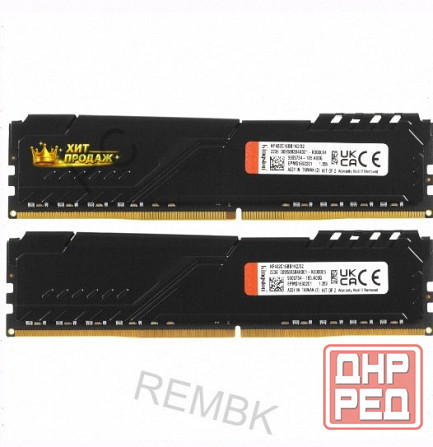 Оперативная Память Kingston kf432c16bb1k2/32wp, 32gb (2x16gb) 3200mt/s Ddr4 cl16 Dimm, Че - арт:6163 Макеевка - изображение 2