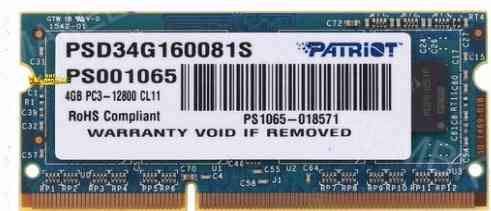 Оперативная Память Sodimm Patriot Signature [psd34g160081s] 4 гб - арт:4363 Макеевка