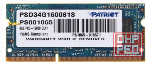 Оперативная Память Sodimm Patriot Signature [psd34g160081s] 4 гб - арт:4363 Макеевка - изображение 1