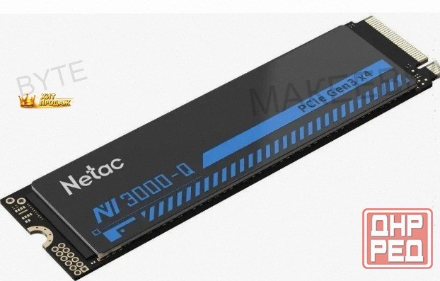 Ssd Накопитель Netac nv3000 512gb nt01nv3000q-512-e4x m.2 2280, Pci-e 3.0 x4, Черный по д - арт:4992 Макеевка - изображение 3