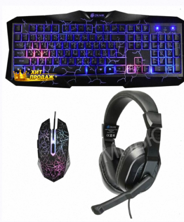 Игровой Комплект Oklick hs-hkm100g Черный 2.2м Мониторы Оголовье hs-hkm100g - арт:3076 Макеевка