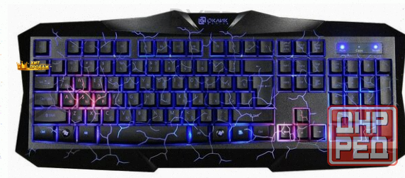 Игровой Комплект Oklick hs-hkm100g Черный 2.2м Мониторы Оголовье hs-hkm100g - арт:3076 Макеевка - изображение 2