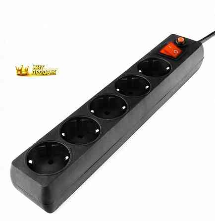 Сетевой Фильтр Гарнизон Енlb-4, 0,5 м, 5 Розеток, Черный - арт:4735 Макеевка