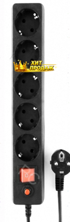 Сетевой Фильтр Гарнизон Енlb-4, 0,5 м, 5 Розеток, Черный - арт:4735 Макеевка