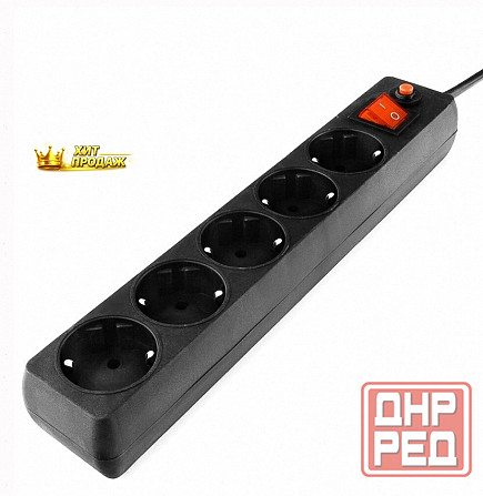 Сетевой Фильтр Гарнизон Енlb-4, 0,5 м, 5 Розеток, Черный - арт:4735 Макеевка - изображение 2