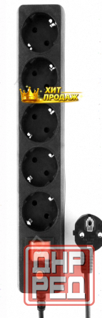 Сетевой Фильтр Гарнизон Енlb-4, 0,5 м, 5 Розеток, Черный - арт:4735 Макеевка - изображение 1