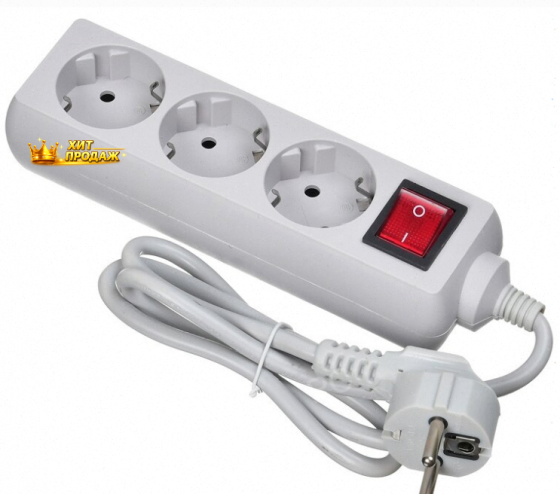 Сетевой Фильтр Buro 300sl-1-g, 1м, Серый - арт:8797 Макеевка