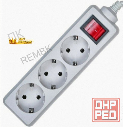 Сетевой Фильтр Buro 300sl-1-g, 1м, Серый - арт:8797 Макеевка - изображение 2