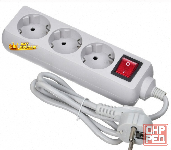 Сетевой Фильтр Buro 300sl-1-g, 1м, Серый - арт:8797 Макеевка - изображение 3