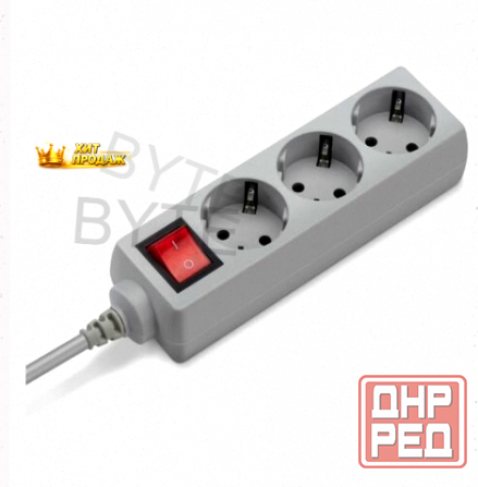 Сетевой Фильтр Buro 300sl-1-g, 1м, Серый - арт:8797 Макеевка - изображение 1