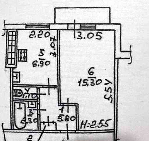 1 ком. квартира, Раздольная Донецк
