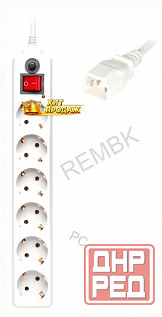Сетевой Фильтр Buro 600sh-1.8-ups-w 1.8м (6 Розеток) Белый (коробка) - арт:9182 Макеевка - изображение 4