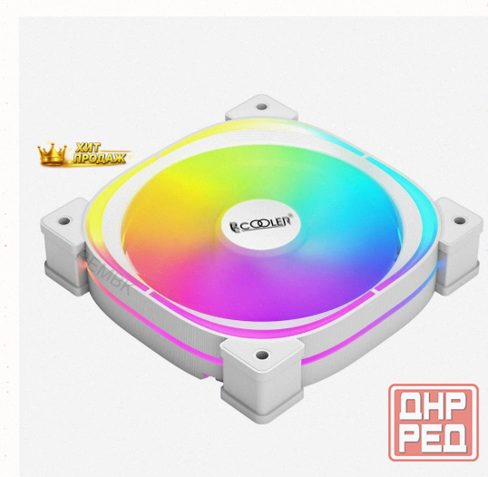 Вентилятор Pccooler ef120 Argb White 4pin Pwm + 3pin Argb, 600-1500 об/мин Retail - арт:9778 Макеевка - изображение 3