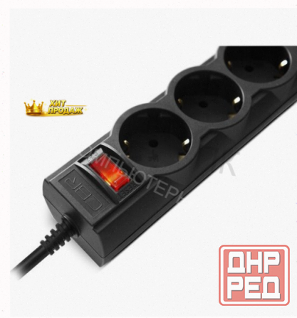 Сетевой Фильтр Cbr Csf 2505-3.0 Black 3 Метра (csf 2505-3.0 Black pc) - арт:6511 Макеевка - изображение 2