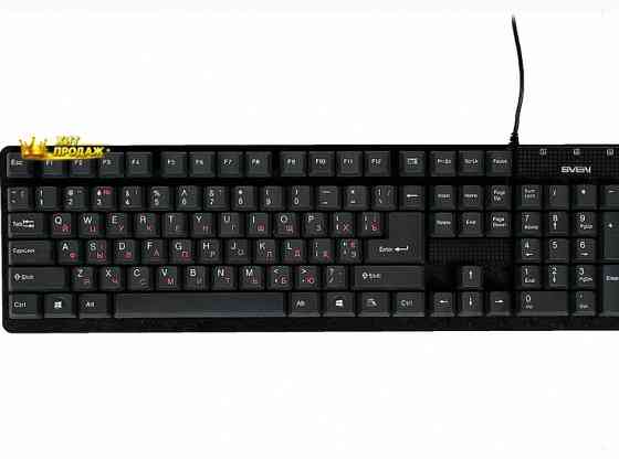 Клавиатура Sven Проводная Standard 301, Usb, 104 Клавиши, Черная (sv-03100301ub) - арт:7478 Макеевка