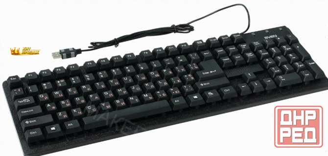 Клавиатура Sven Проводная Standard 301, Usb, 104 Клавиши, Черная (sv-03100301ub) - арт:7478 Макеевка - изображение 1