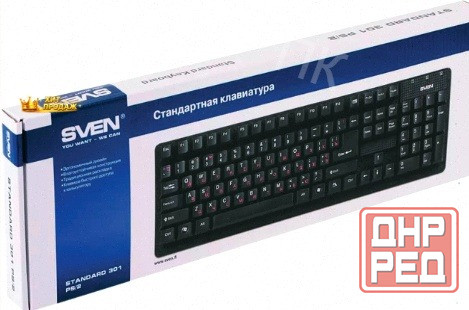 Клавиатура Sven Проводная Standard 301, Usb, 104 Клавиши, Черная (sv-03100301ub) - арт:7478 Макеевка - изображение 3