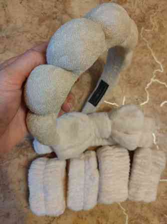 Повязка/ободок/манжеты для умывания. Набор Донецк