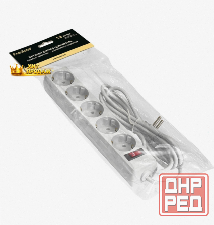 Сетевой Фильтр Exegate ex221174rus Сетевой Фильтр Exegate sp-5-1.8w (5 Розеток, 1.8м, Евр - арт:4842 Макеевка - изображение 1