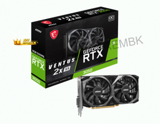 Видеокарта Msi Rtx3050 Ventus 2x xs 8gb oc Gddr6 128-bit dp Hdmi dl-dvi-d 2fan Rtl - арт:3693 Макеевка