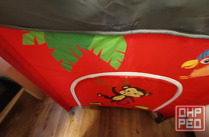 Манеж кровать складная Babyton Red bus Донецк - изображение 1