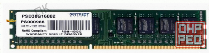 Оперативная Память Dimm Ddr3 Patriot Memory sl 8гб 1600 Мгц cl11 (psd38g16002) - арт:5708 Макеевка - изображение 1