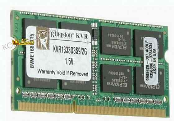 Оперативная Память so-dimm Ddr3l Kingston Valueram 2 гб (1.35v) 1333 Мгц cl9 (kvr1333d3s9 - арт:5279 Макеевка