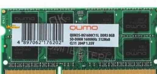 Оперативная Память so-dimm Qumo 8gb Ddr3-1600 (qum3s-8g1600c11l) - арт:2906 Макеевка