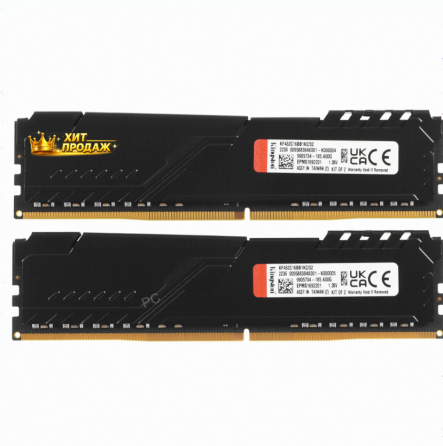 Оперативная Память Kingston kf432c16bb1k2/32wp, 32gb (2x16gb) 3200mt/s Ddr4 cl16 Dimm, Че - арт:8511 Макеевка